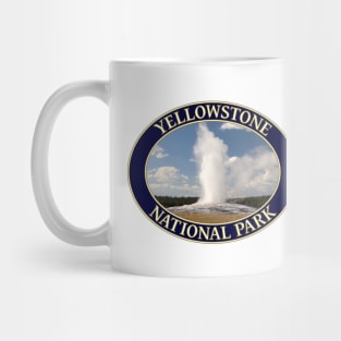 Old Faithful Geyser at Yellowstone National Park in Wyoming Mug